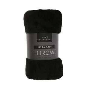 Home Collections Ultra Soft Throw - Black