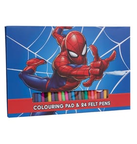Marvel Spiderman Colouring Pad & 24 Felt Pens 