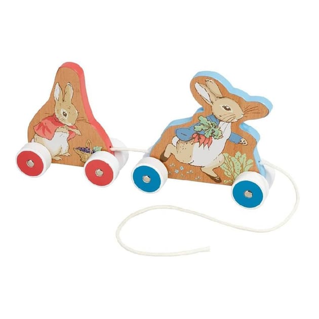 Peter Rabbit Wooden Pull Along Activity Toy | Home Bargains