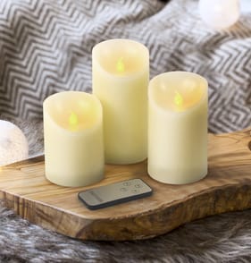 Home Collections LED Wax Flameless Candles - White