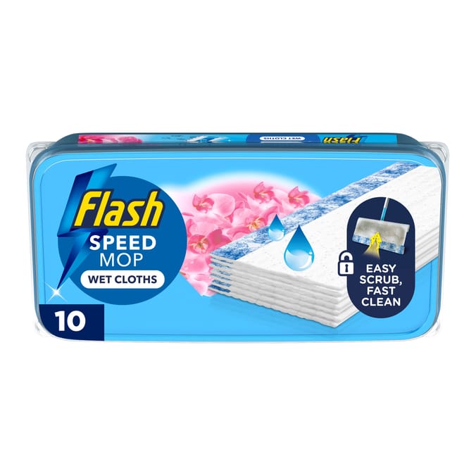 Flash Speedmop Floor Cleaner Wet Wipes 10s - Wild Orchid