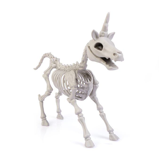Hallow Scream Skeleton Animal Decoration - Unicorn