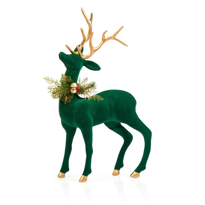 Winter Charm Standing Flocked Reindeer