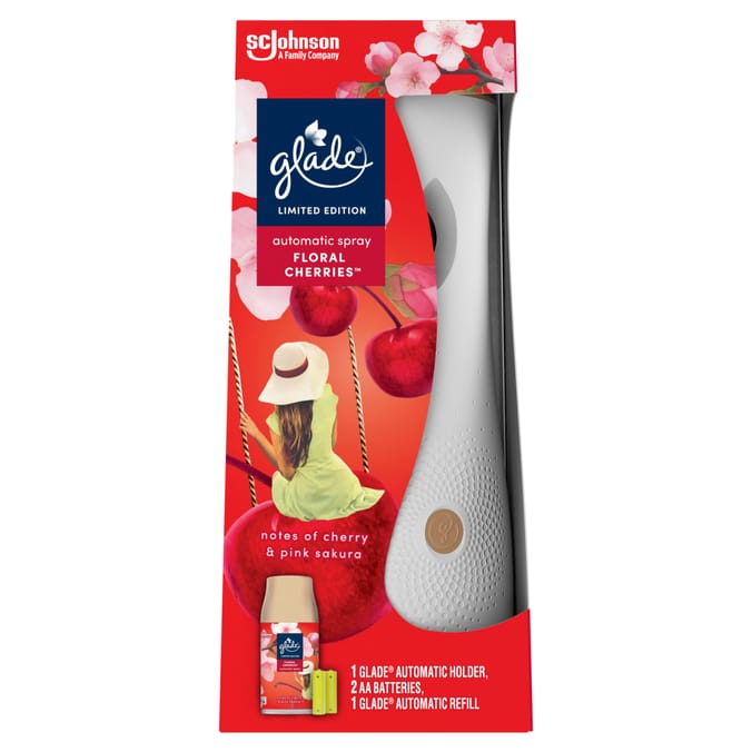 Glade Automatic Spray Air Freshener Holder & Refill Floral Cherries 269ml