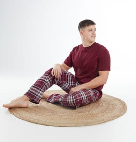 Originals Mens Burgundy T-shirt & Pants Pyjamas