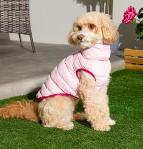 My Pets Reversible Pet Pink Puffer Coat