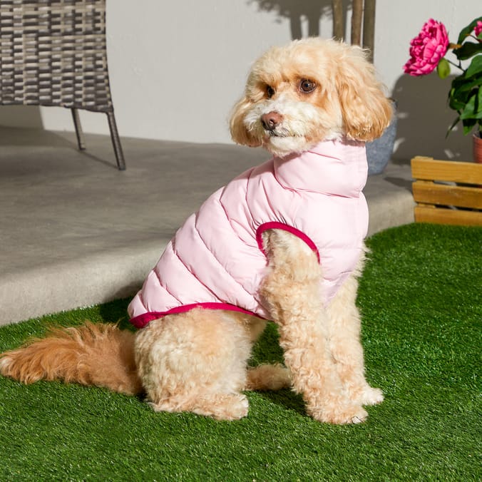 My Pets Reversible Pet Pink Puffer Coat