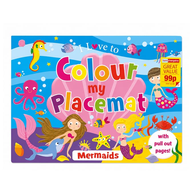  Colour My Placemat - Mermaids