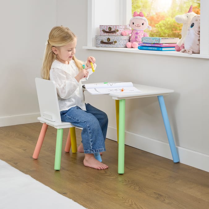 Liberty House Toys Kids Rainbow Table & Chair Set