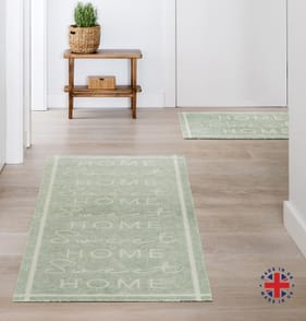 Grimebuster Home Sweet Home Mats & Runners - Sage