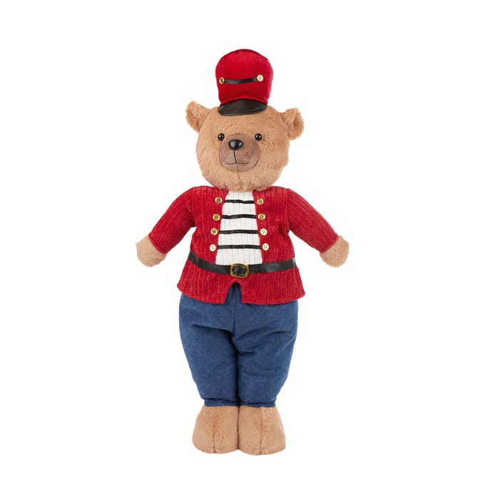 The Lifestyle Edit Timeless Christmas Plush Bear Decoration
