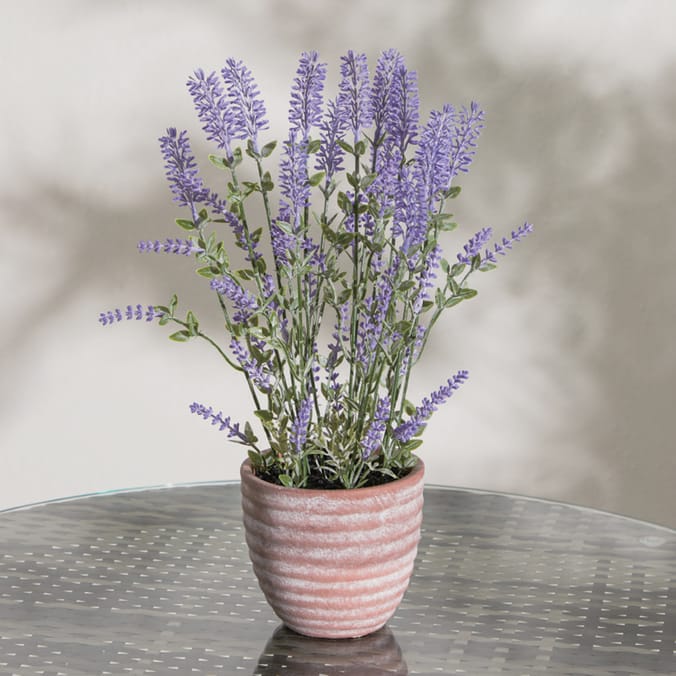 Jardin Artificial Lavender In Rustic Pot