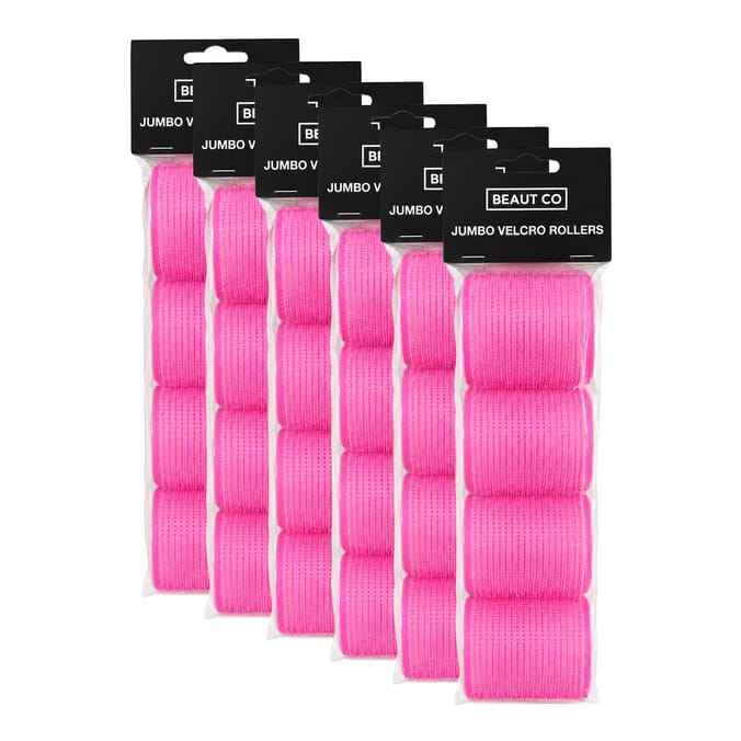 Beaut Co Jumbo Velcro Rollers 4 Pack x6