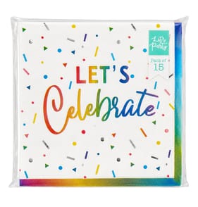 Let's Party Confetti Napkins 15 Pack