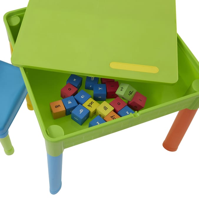 Liberty House Toys Kids 5-in-1 Activity Table and Two Chairs Set