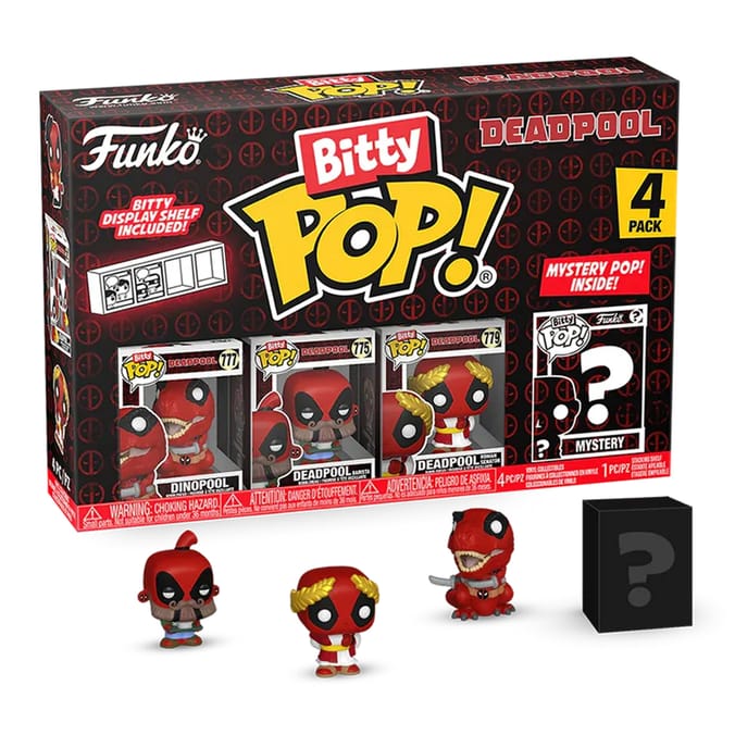 Funko Bitty Pop! Deadpool Mini Vinyl Figure 4 Pack - Dinopool, Barista, Roman Senator & Mystery