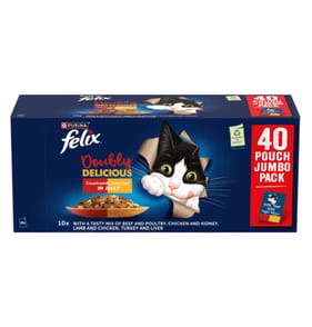 Felix Doubly Delicious Countryside Selection Wet Cat Food 85g x40 Pouches