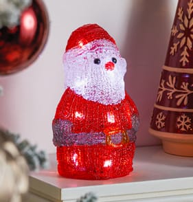Prestige Battery Operated Light Up Character 16cm - Santa