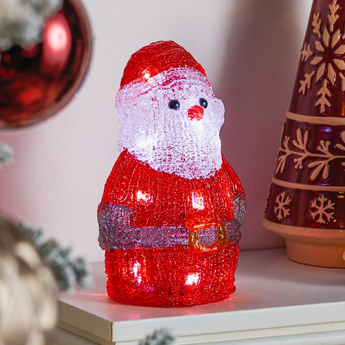 Prestige Battery Operated Light Up Character 16cm - Santa
