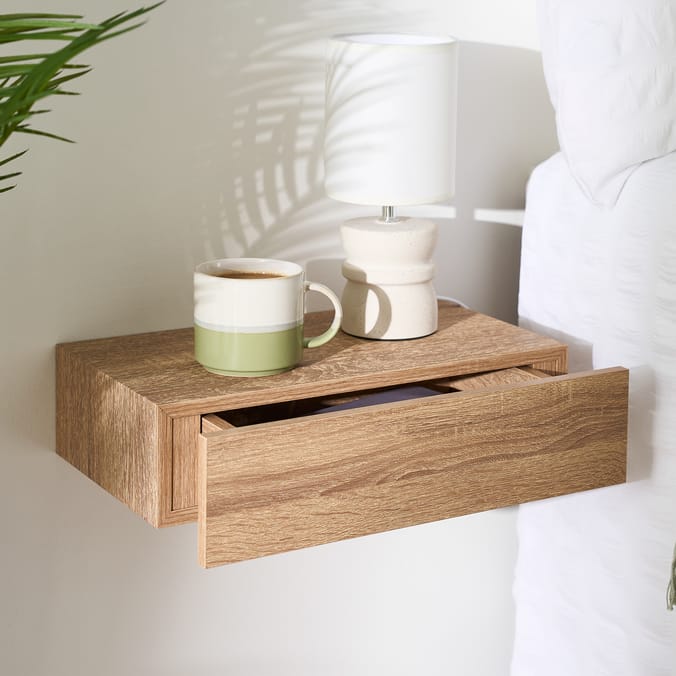 Home Collections Oak Effect Drawer Shelf
