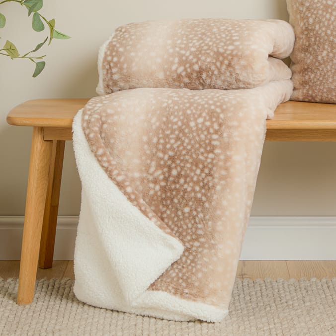 The Winter Warmer Collection Faux Fur Deer Throw