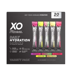 XO Fitness Daily Hydration Electrolyte & Vitamin Drink Sachets 6g x 20 Pack