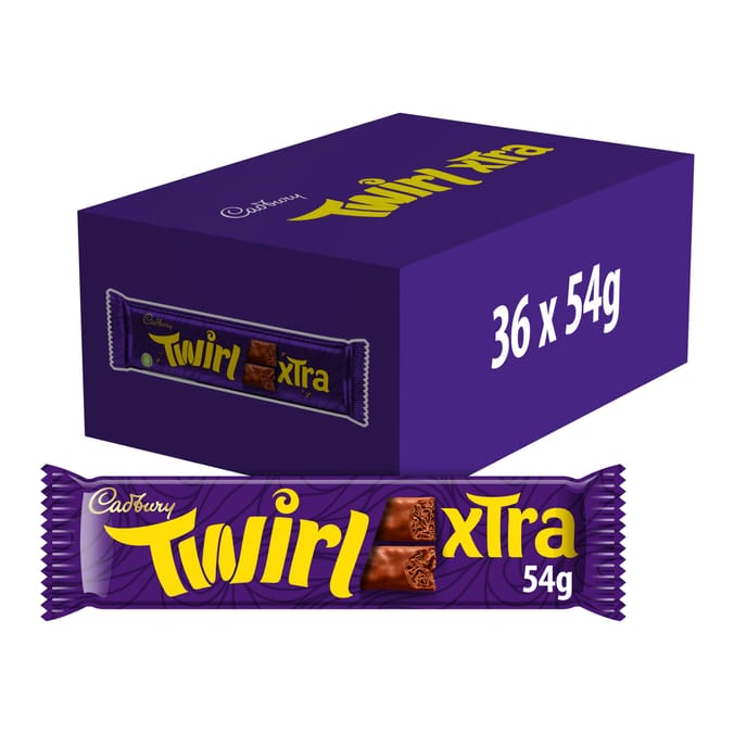 Cadbury Twirl Xtra Duo Chocolate Bar 54g