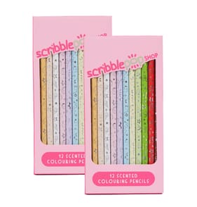 Scribble Pop Shop Scented Colouring Pencils 12 Pack x2