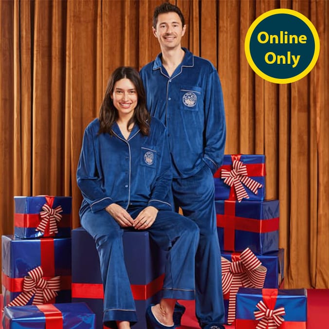 The Polar Express Mens Navy Blue Pyjamas