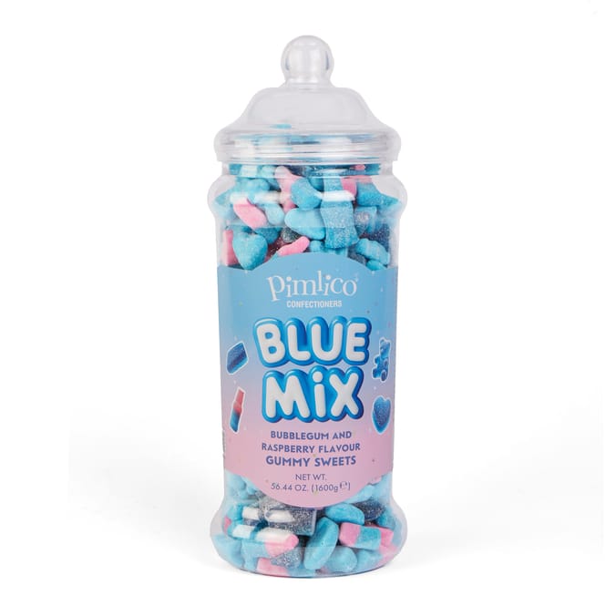 Pimlico Blue Mix Gummy Sweets 1.6kg - Bubblegum & Raspberry