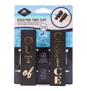  Logo Pegs Beach Towel Clips 2 Pack - Out of Office