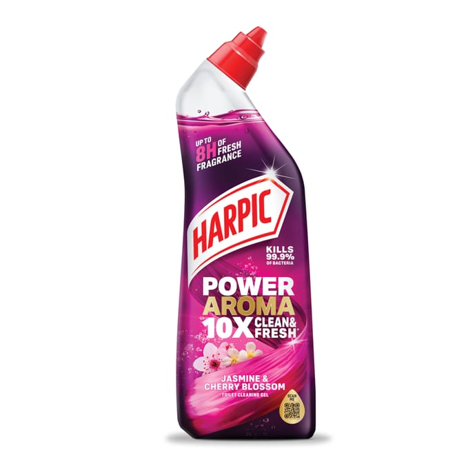 Harpic Power Aroma Toilet Cleaning Gel 750ml - Jasmine & Cherry Blossom