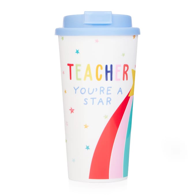 Thank You Teacher Take Out Mug - Blue