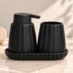 Bath Soap Dispenser, Tumbler & Tray Set