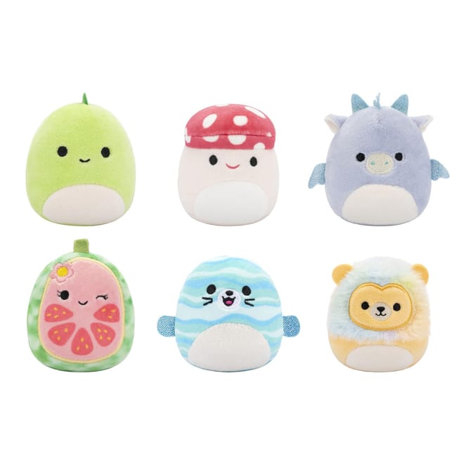 Squishmallows Original Micromallows 6-Pack – Danny, Dane, Malcolm, Lena, Leonard, Noah
