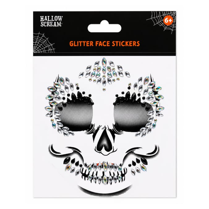Hallow Scream Face Gem Stickers