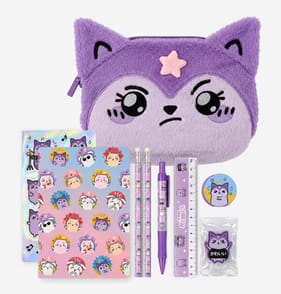 Kawaii Dreamer Plush Stationery Set - Cat