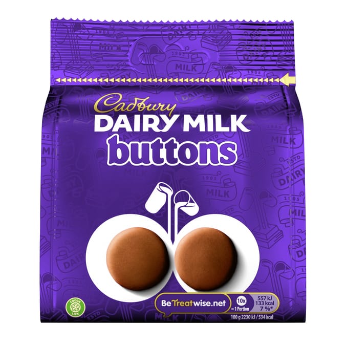 Cadbury Dairy Milk Chocolate Buttons Bag 85g