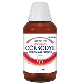 Corsodyl Medicated Antibacterial Mouthwash Original Alcohol Free 300ml