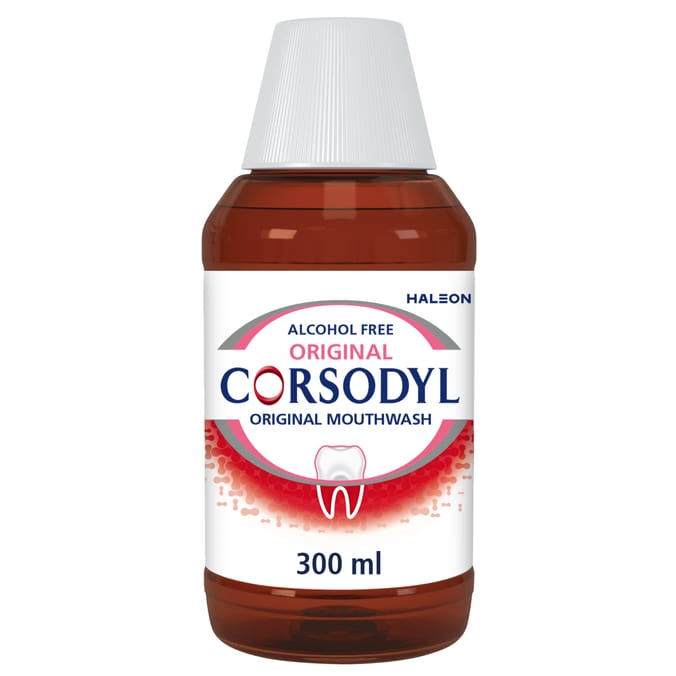 Corsodyl Medicated Antibacterial Mouthwash Original Alcohol Free 300ml