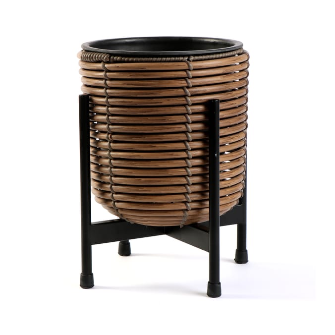 Jardin Round Rattan Planter On Stand