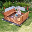 Liberty House Toys Kids Sandpit With Seating And Cover