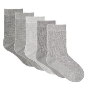 Pure Baby Grey Socks 5 Pack - Size 9-12