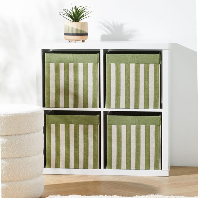 Stripe Canvas Cube