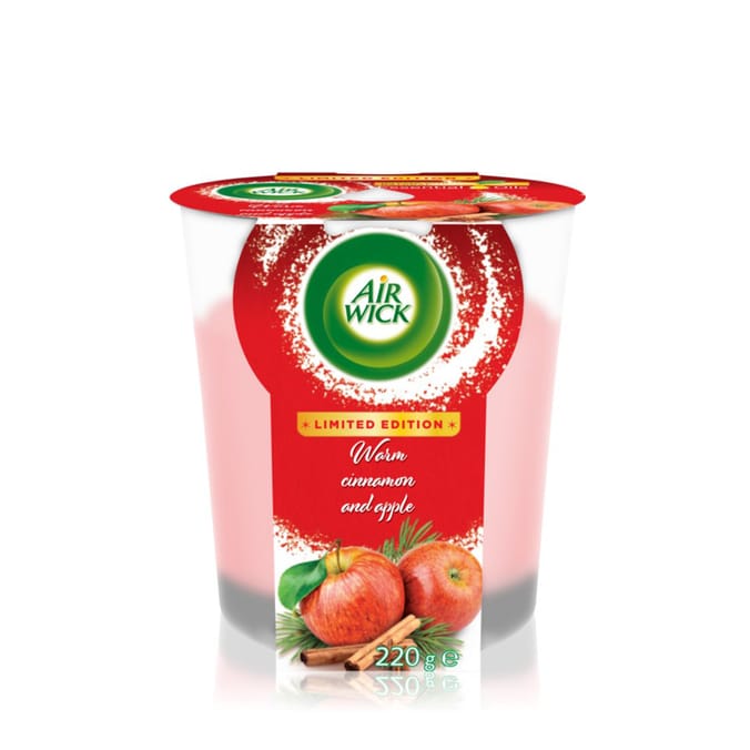 Air Wick Essential Oils Warm Cinnamon & Apple Candles