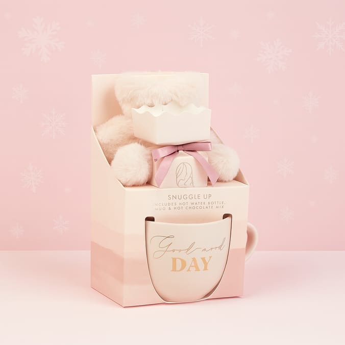 Snuggle Up Hot Water Bottle, Mug & Hot Chocolate Gift Set
