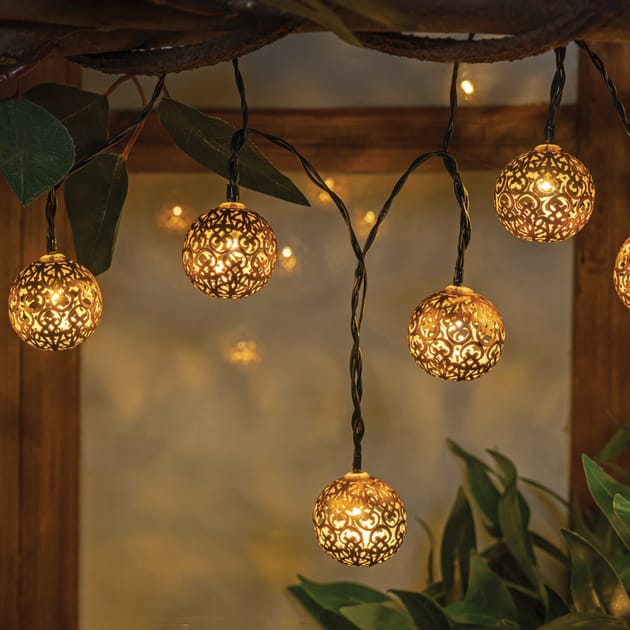 Firefly 10 Metal Moroccan Style String Lights Home Bargains