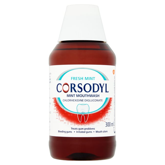 Corsodyl Antibacterial Mouthwash 300ml - Fresh Mint