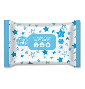 Pure Baby Fragranced Baby Wipes 60's x16