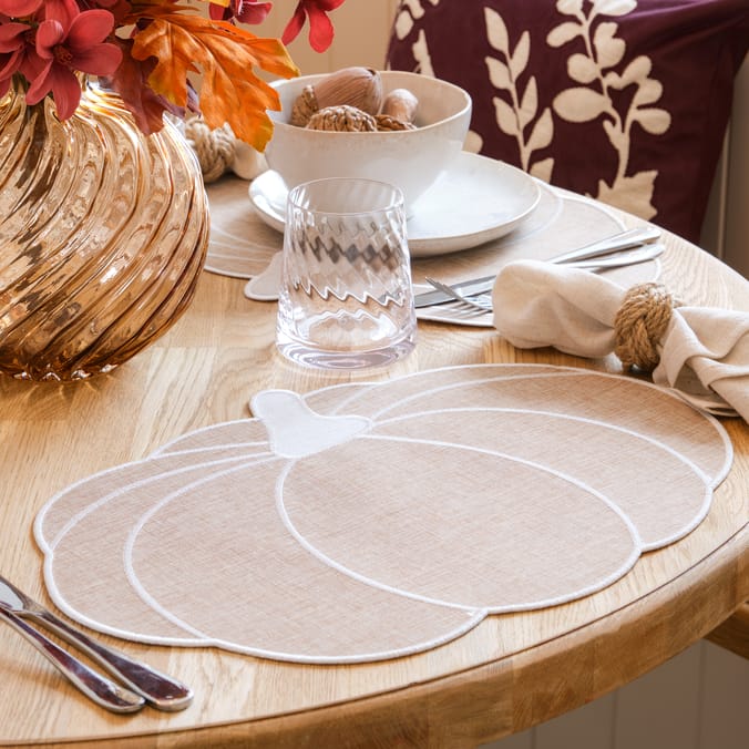 Hinch Home Pumpkin Shaped Placemat 2 Pack